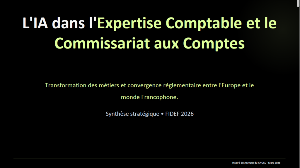 Intelligence artificielle et profession comptable : les enseignements de la Journée Technique de la FIDEF 2026
